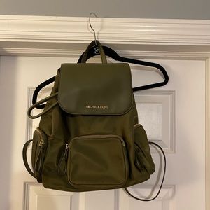 MIchael Kors olive backpack
